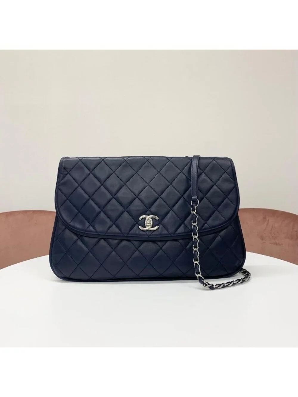 Chanel Coco Mark Quilted Turnlock Lambskin Shoulder Bag